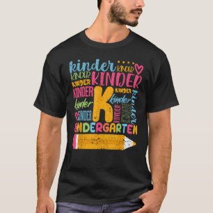 Kindergarten Bleistift Zurück zur Schule Lehrerin T-Shirt