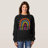 Kindergarten Boho Rainbow Lehrer Letzten Tag Sweatshirt (Vorne ganz)