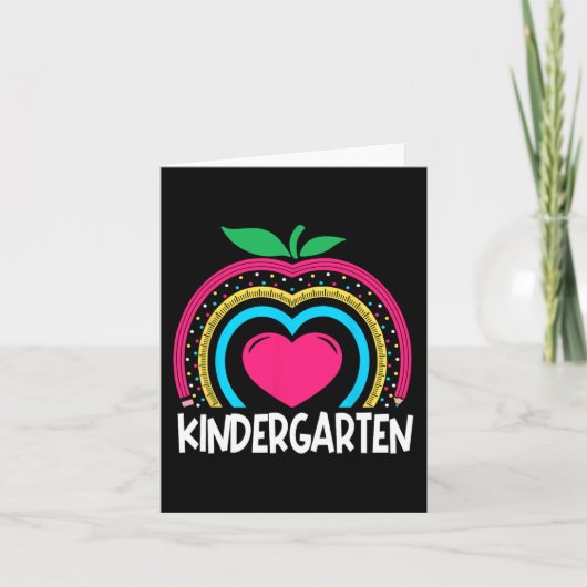 Kindergarten Boho Rainbow-Lehrerteam Kinder squa Karte (Vorderseite)