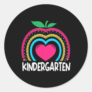 Kindergarten Boho Rainbow-Lehrerteam Kinder squa Runder Aufkleber
