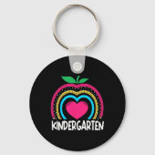 Kindergarten Boho Rainbow-Lehrerteam Kinder squa Schlüsselanhänger (Rückseite)