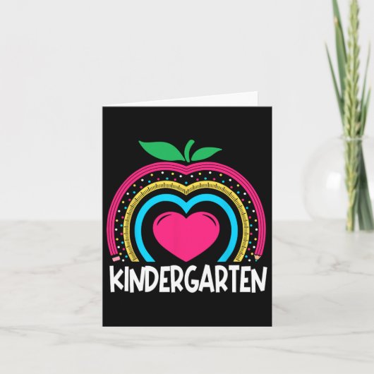 Kindergarten Boho Rainbow Teacher Team Kinder Squa Karte (Vorderseite)