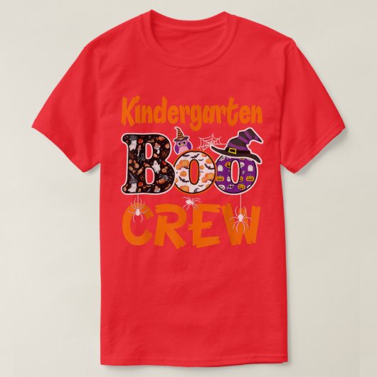 Kindergarten Boo Crew Teacher Student Halloween Co T-Shirt (Design vorne)