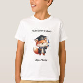 Kindergarten Boy Graduate Niedlich Fox Grad T - Sh T-Shirt (Vorderseite)