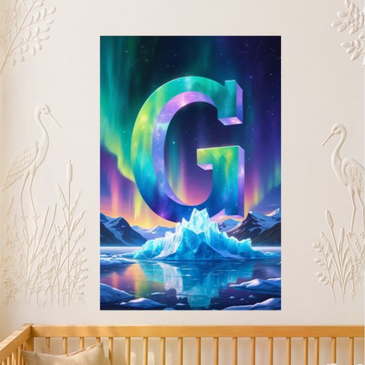 Kindergarten Buchstabe G Name Nordlichter Gletsche Poster