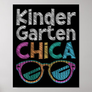 Kindergarten Chica Zurück zur Schule Kindergarten Poster