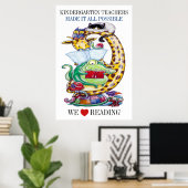 Kindergarten-Choose Size-We Liebe Reading! Poster (Heimbüro)