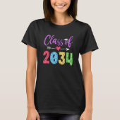 Kindergarten Class Of 2034 Graduation First Day Of T-Shirt (Vorderseite)