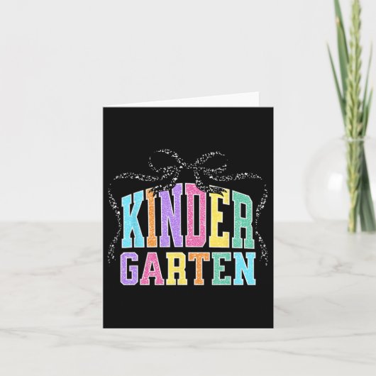 Kindergarten Coquette Bow zurück zur Schule Funny  Karte (Vorderseite)