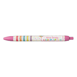 Kindergarten Crayon Colors Hearts Stripe Butterfly Kugelschreiber