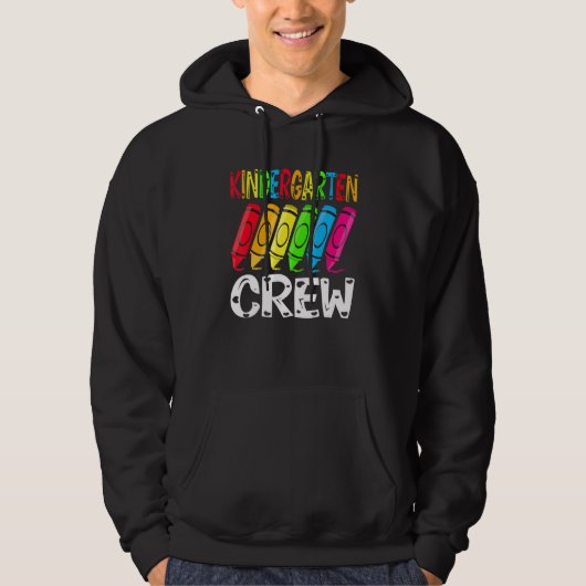 Kindergarten Crew Back To School Crayon Teacher St Hoodie (Vorderseite)