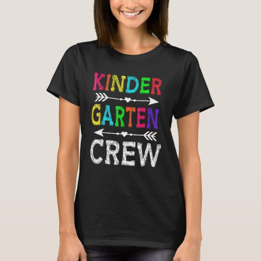Kindergarten Crew Back To School For Teacher Stud T-Shirt (Vorderseite)