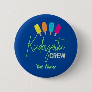 Kindergarten Crew für Kinderzimmer-Schule Kind Vin Button