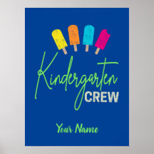 Kindergarten Crew für Kinderzimmer-Schule Kind Vin