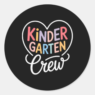 Kindergarten-Crew-Shirt Kinder-Crew-Lehrer Junge G Runder Aufkleber