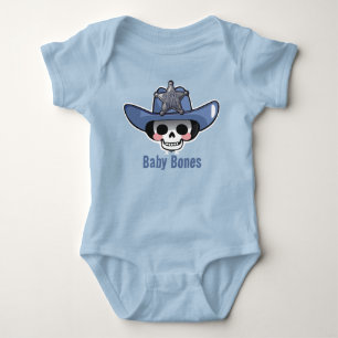 Kindergarten, das erste Halloween, Skeleton Cowboy Baby Strampler
