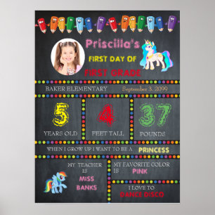 Kindergarten der ersten Klasse, Foto für Tafelschi Poster