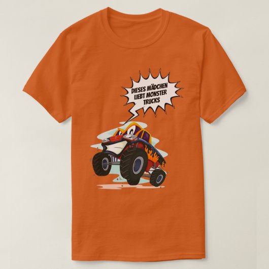 Kindergarten Dieses Mdchen Liebt Monster Trucks T-Shirt (Design vorne)