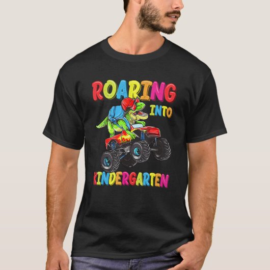 Kindergarten Dinosaurier Monster kehrt zur Schule T-Shirt (Vorderseite)