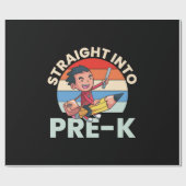 Kindergarten direkt in den Kindergarten Geschenkpapier (Flach)
