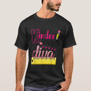Kindergarten Diva Niedlich erster Schultag Kinder T-Shirt