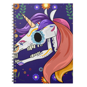 Kindergarten "Durable Boys' School Unicorn Skeleto Notizblock