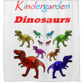 Kindergarten Duschvorhang Dinosaurier (Vorderseite)