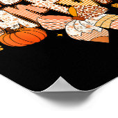 Kindergarten Fall Floral Coquette Bow Lehrer Stu Poster (Ecke)