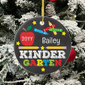 Kindergarten Farbiges Chalkboard Keepake Kinder Keramik Ornament