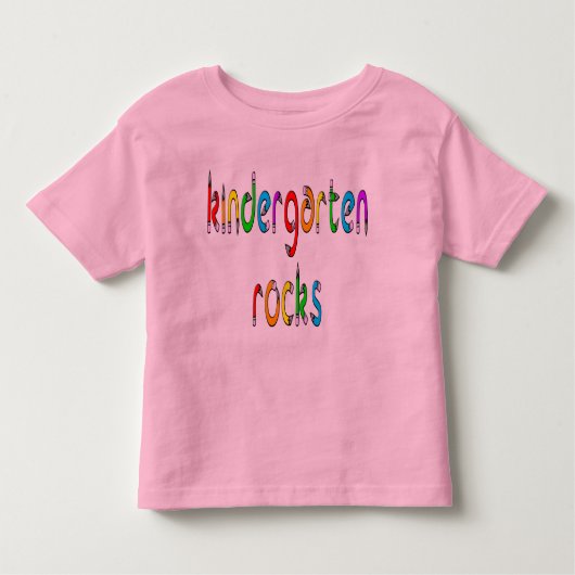 Kindergarten-Felsen - Bleistift scherzt T - Shirt (Vorderseite)