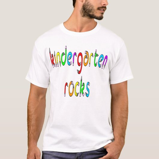 Kindergarten-Felsen - Bleistift scherzt T - Shirt (Vorderseite)