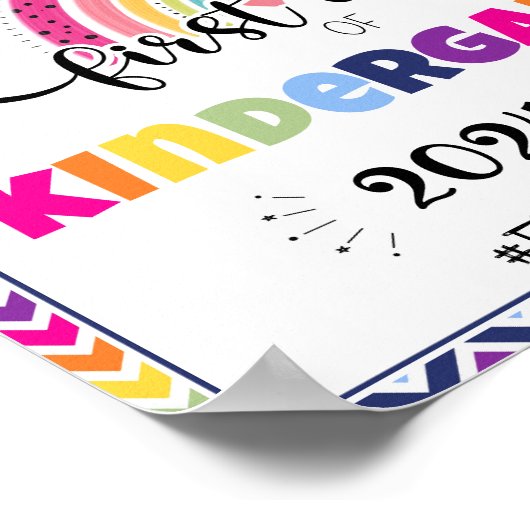 Kindergarten-Foto-Requisitenzeichen Poster (Ecke)