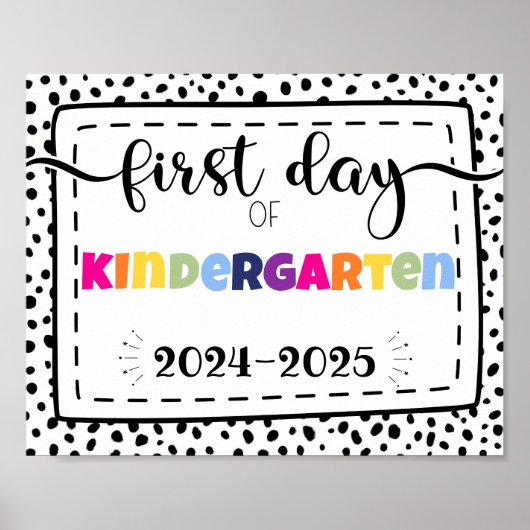 Kindergarten-Foto-Requisitenzeichen Poster (Vorne)