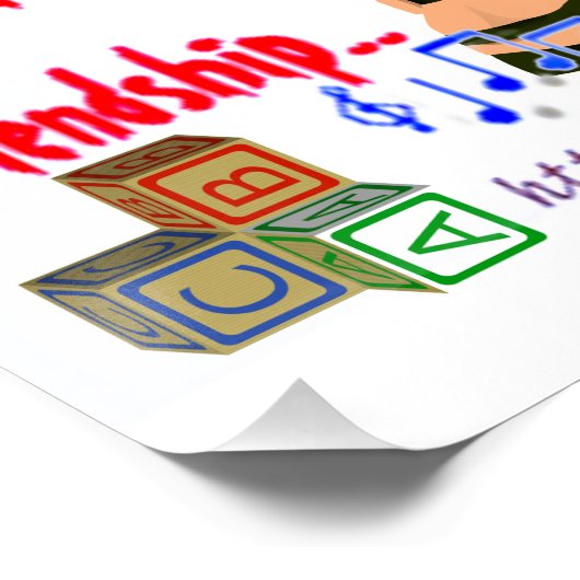 "Kindergarten-Freunde" Poster (Ecke)