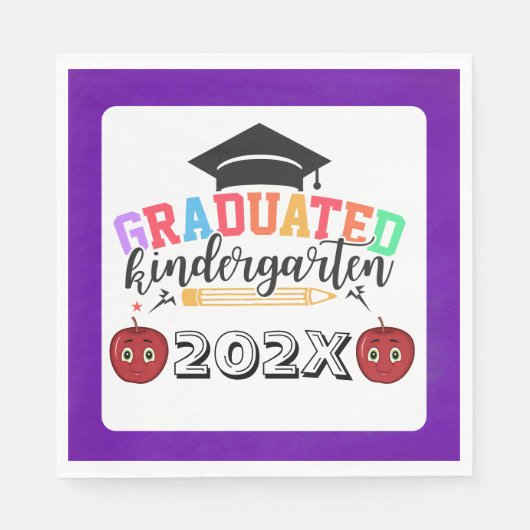 Kindergarten für Abschluss Serviette (Vorderseite)