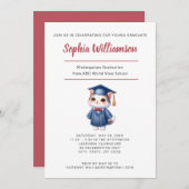 Kindergarten Girl Abschluss Celebration mit Cat Ankündigung (Vorne/Hinten)