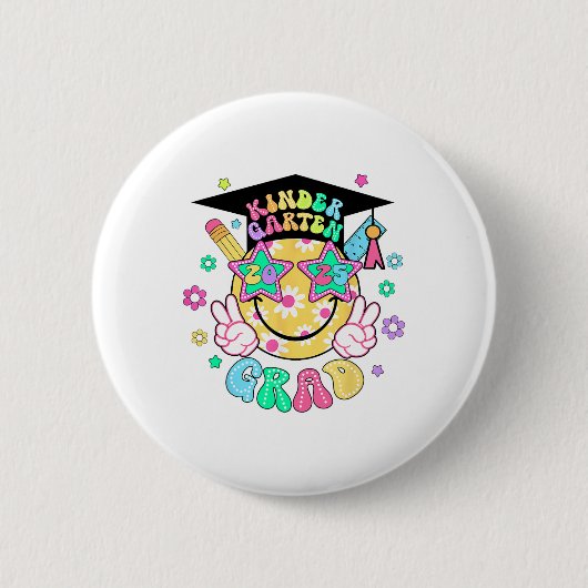 Kindergarten Grad Abschluss Letzten Tag Schule Läc Button (Vorderseite)