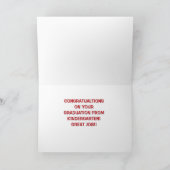 Kindergarten graduate Congrats red Karte (Innenseite)