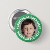 Kindergarten Graduate Herzlichen Glückwunsch Foto  Button (Vorne & Hinten)