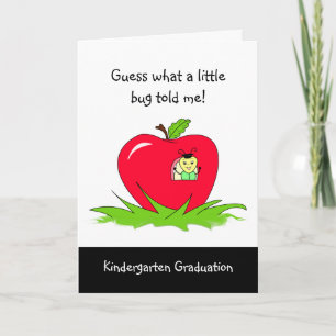 Kindergarten Graduate Red Apple Herzlichen Glückwu Karte