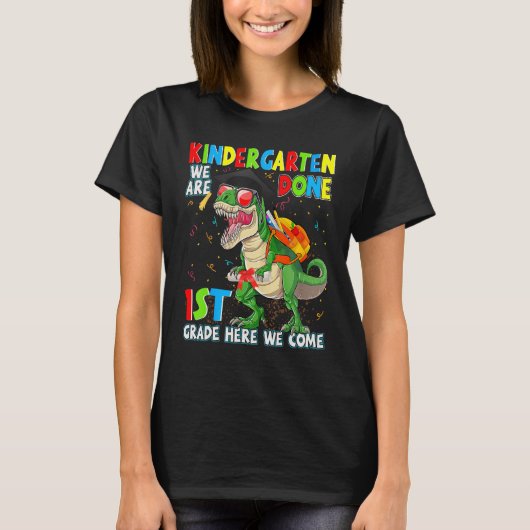 Kindergarten Graduation  1st Grade Here We Come Di T-Shirt (Vorderseite)