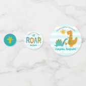 Kindergarten Graduation Blue Dinosaur Boy 2 Photo Konfetti (Rückseiten)