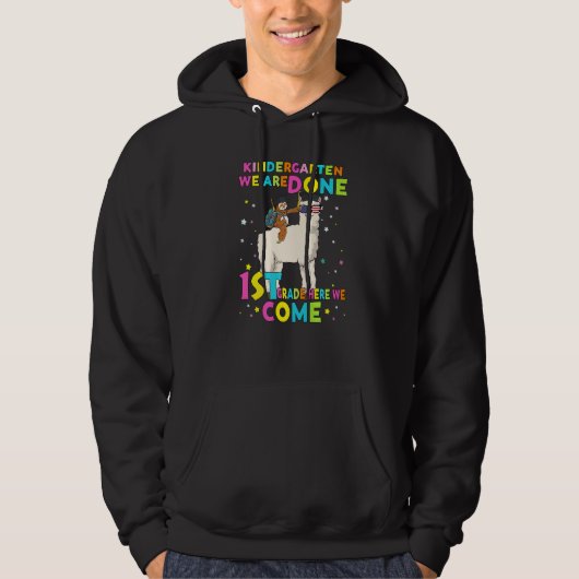 Kindergarten Graduation Magical Sloth Riding Llama Hoodie (Vorderseite)