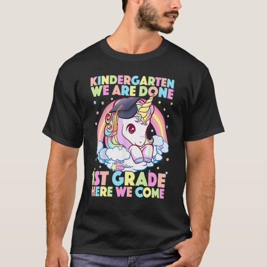Kindergarten Graduation Magical Unicorn Girls T-Shirt (Vorderseite)
