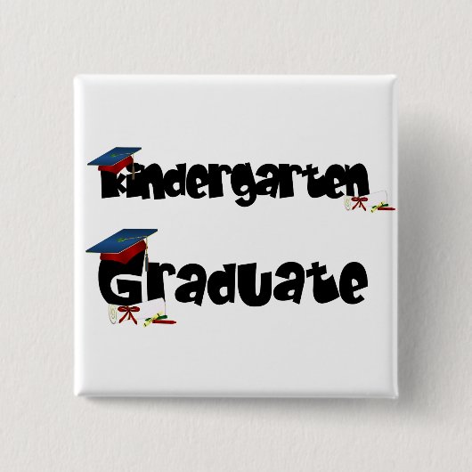 Kindergarten-graduierte T-Shirts und Geschenke Button (Vorderseite)
