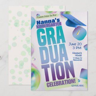 Kindergarten Graduiertenparty Einladung Junge Mädc