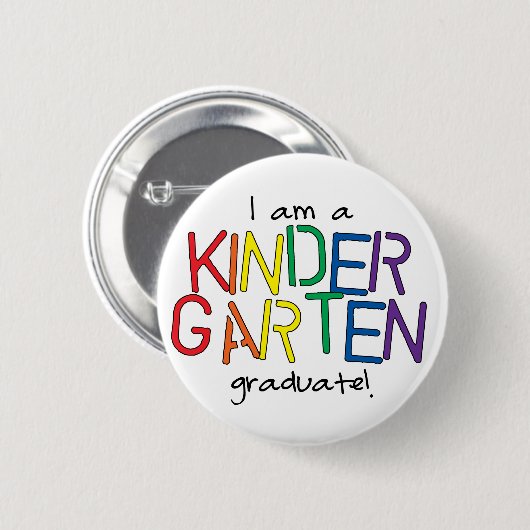 Kindergarten-graduierter Knopf Button (Vorne & Hinten)