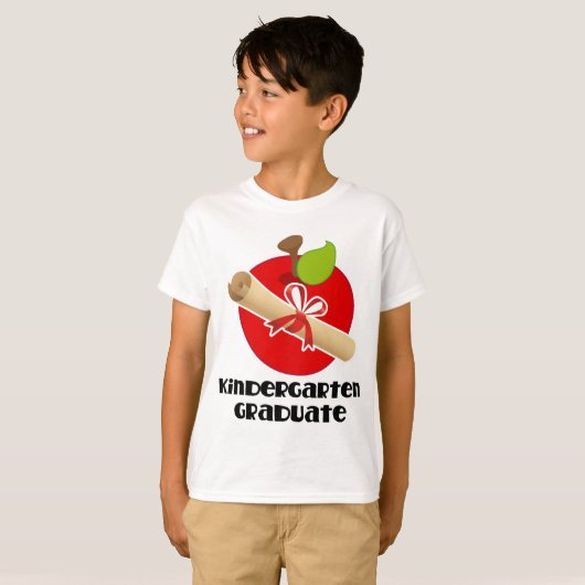 Kindergarten-graduiertes Apple-Diplom T-Shirt (Vorne ganz)