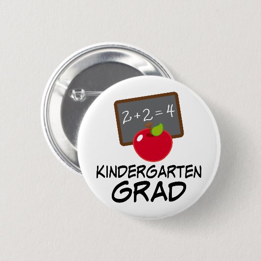 Kindergarten-graduiertes Geschenk Button (Vorne & Hinten)