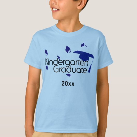Kindergarten-graduiertes Shirt (blau) (Vorderseite)